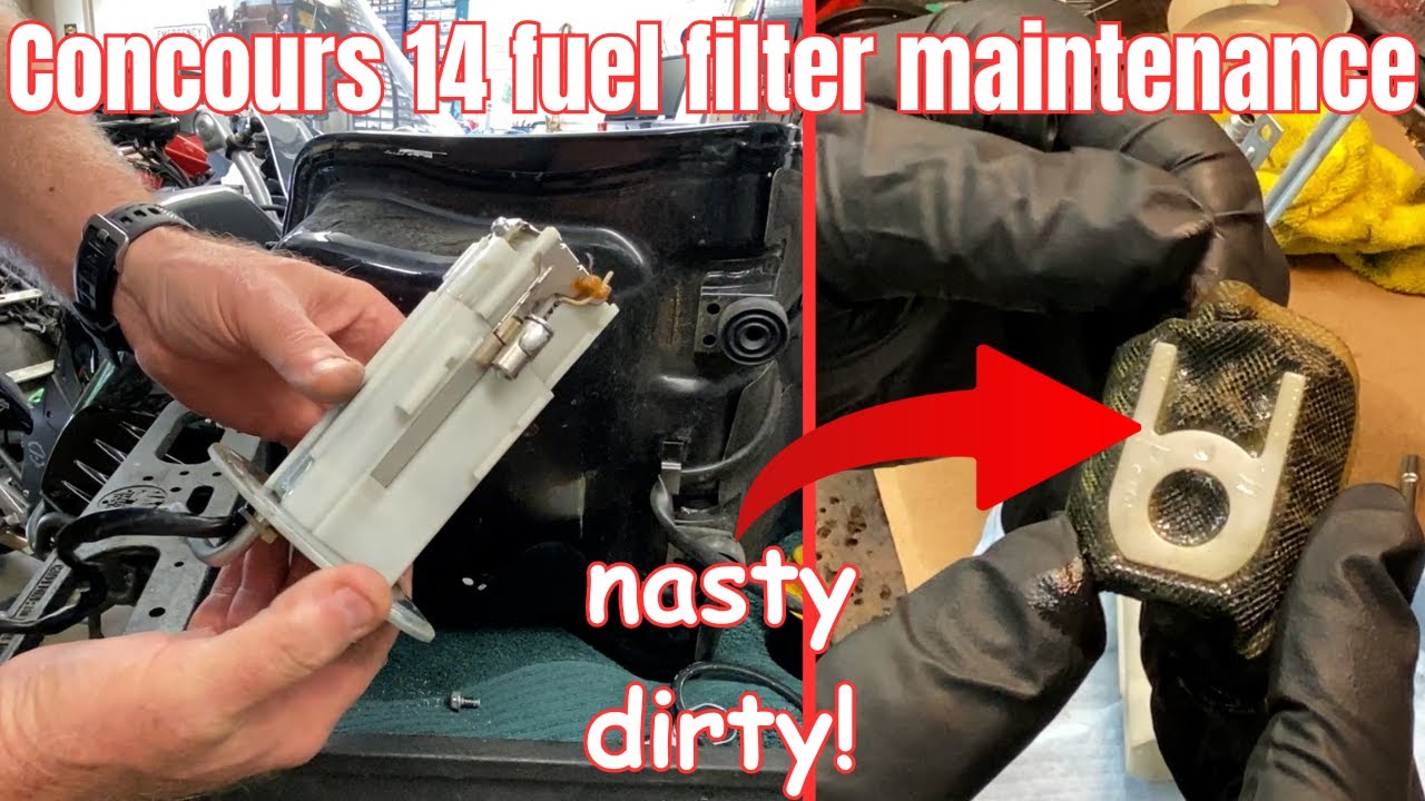 Concours 14 fuel filter replacement (fuel pump removal/teardown)
