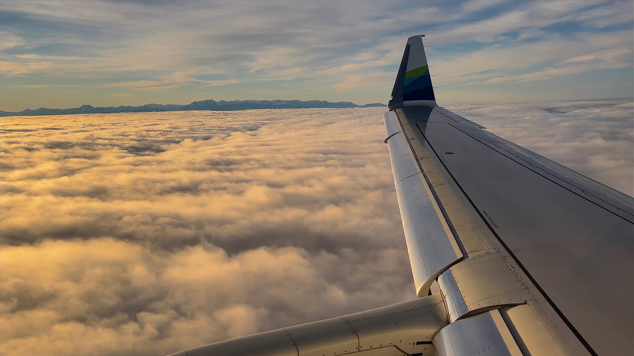 [4K] &ndash; Incredible Seattle Sunset Landing &ndash; Alaska &ndash; Embraer ERJ-175 &ndash; SEA &ndash; N628QX &ndash; SCS Ep. 1081