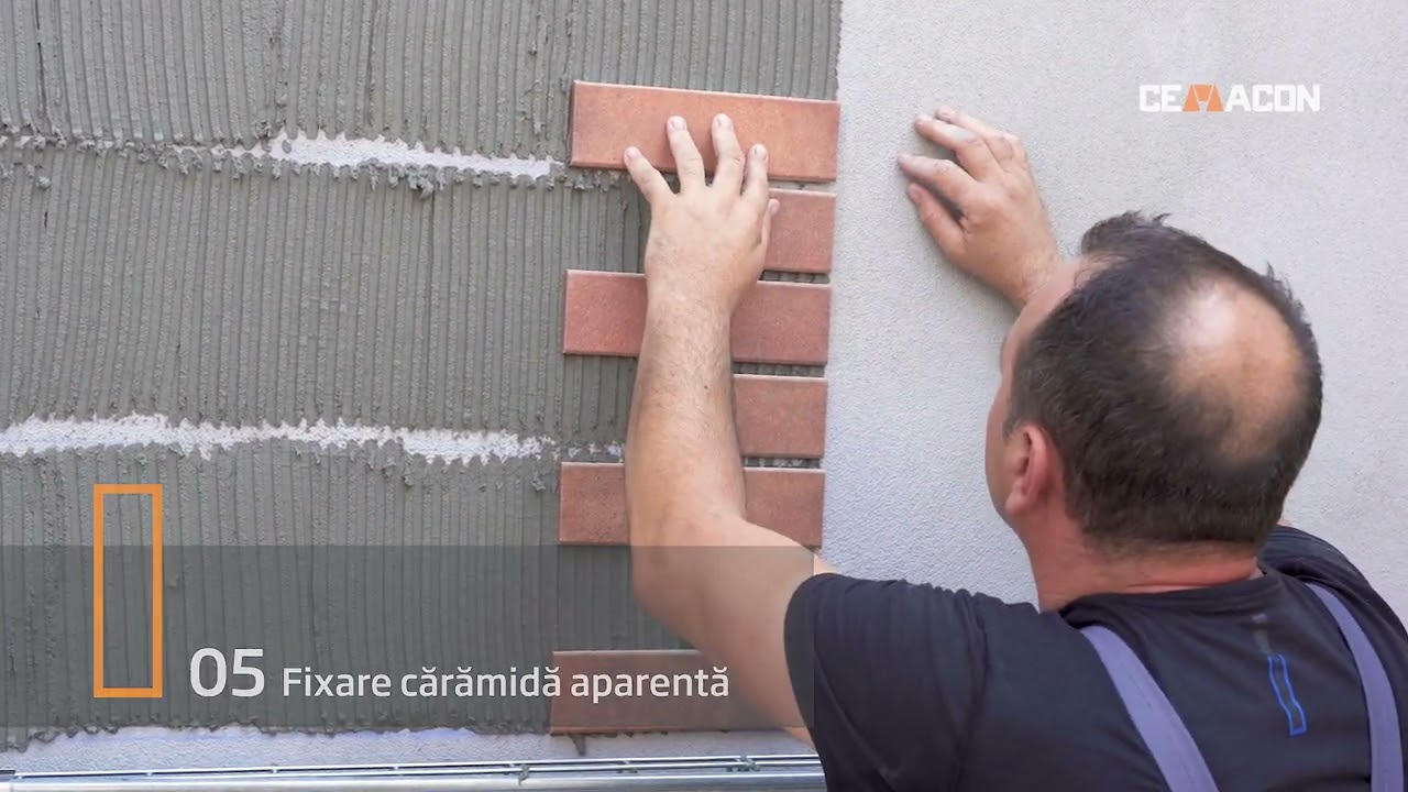 Ghid montaj cărămidă aparentă CEMACON pentru perete tencuit fără termoizolare
