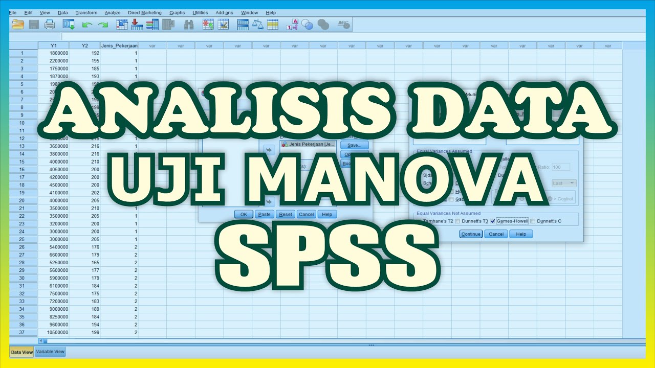 Tutorial Uji MANOVA dengan SPSS - Multivariat Analysis Of Variance
