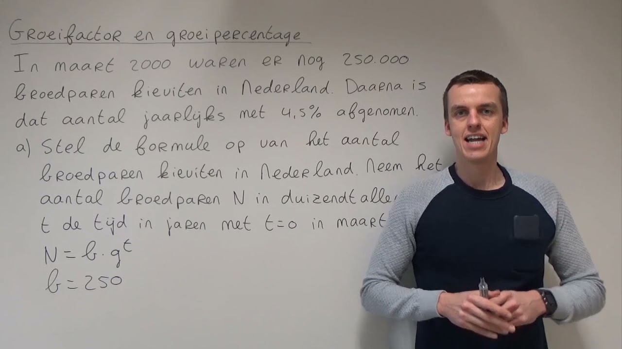 Groeifactor en groeipercentage (HAVO wiskunde A)
