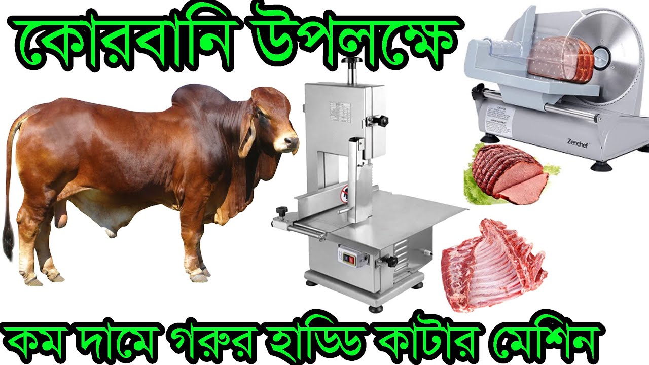 গরুর হাড় কাটার মেশিন। মাংস স্লাইসার মেশিন। গরুর হাড্ডি ও গোশত -মাছ  কাটার মেশিন।