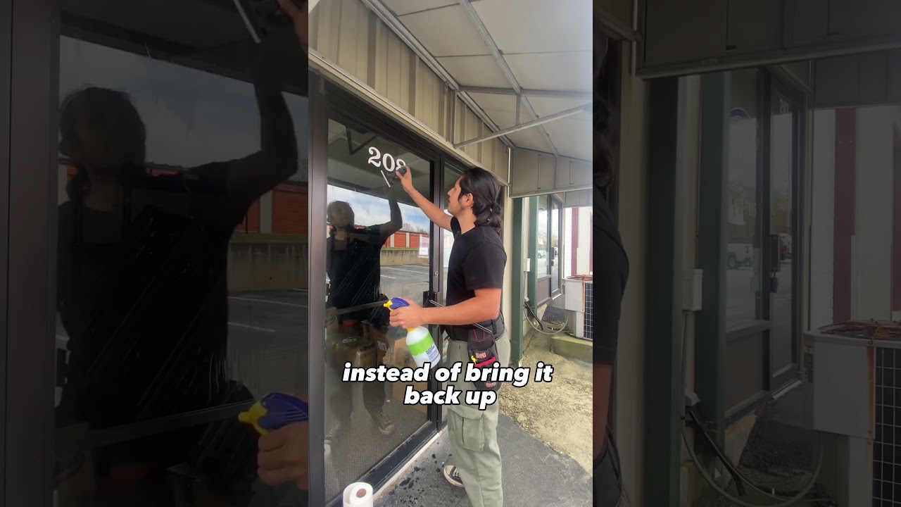 How to install window perforated vinyl- part 1 #signshop #vinyllettering #diy