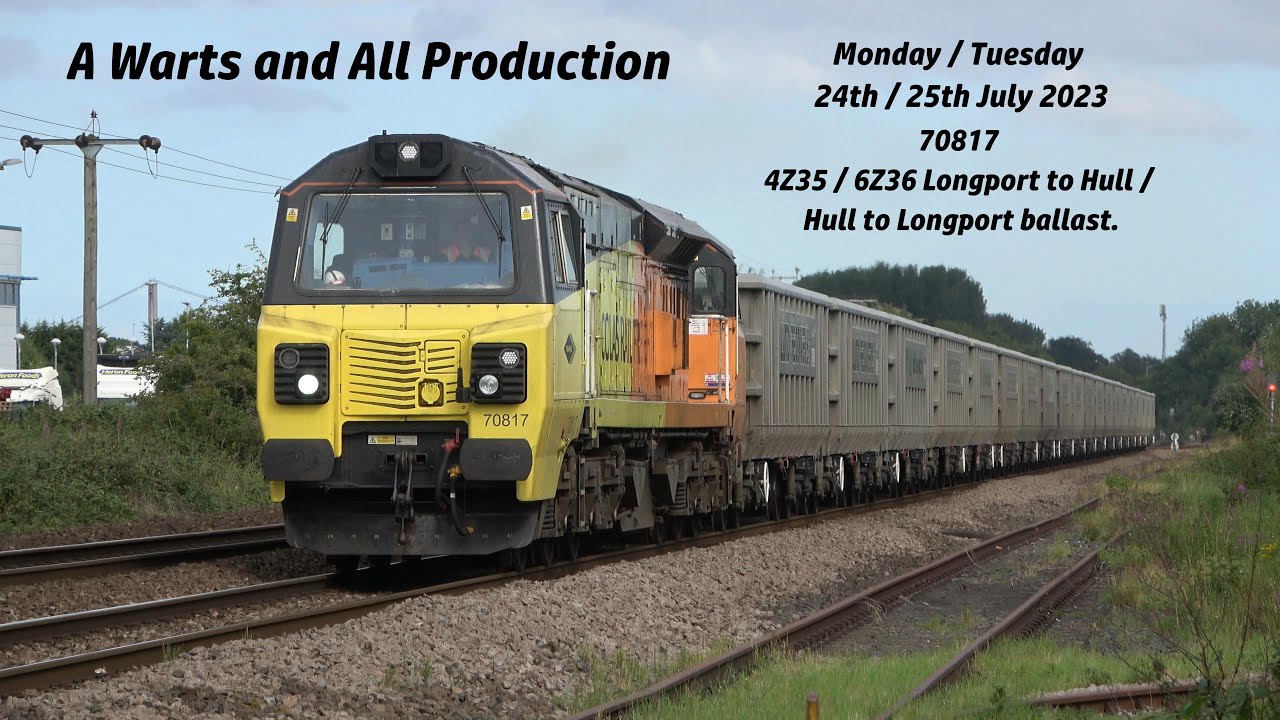 70817 Longport to Hull and return (ballast), 24th & 25th July 2023 around Hull, 'Warts and All'
