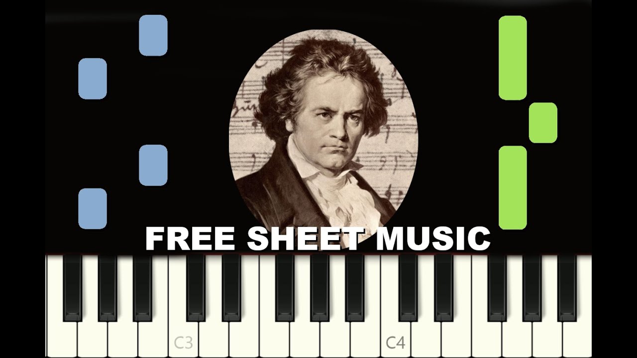 ECOSSAISE WoO 86 by Beethoven, EASY Piano Tutorial with FREE Sheet Music (pdf)