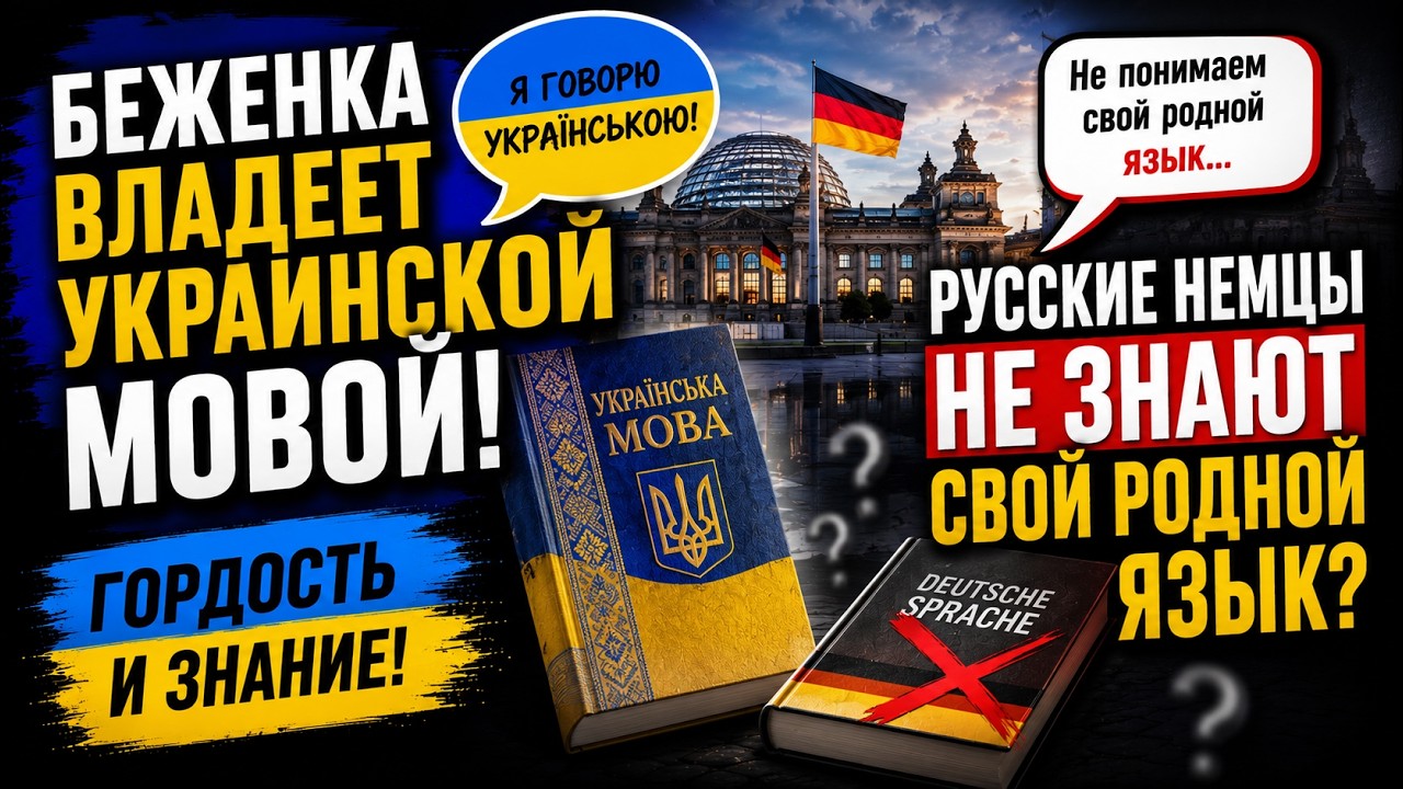 Русские немцы не знают родной язык 😊 Беженка демонстрирует знания украинской мовы