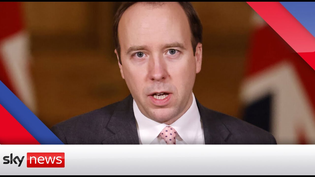 COVID-19: Indian variant 'around 40% more transmissible' than Kent strain, Matt Hancock says