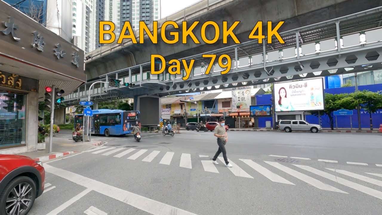 ASMR Drive Car in Bangkok 2021 - Driving Downtown - Thonglor to Sukhumvit - Day79
