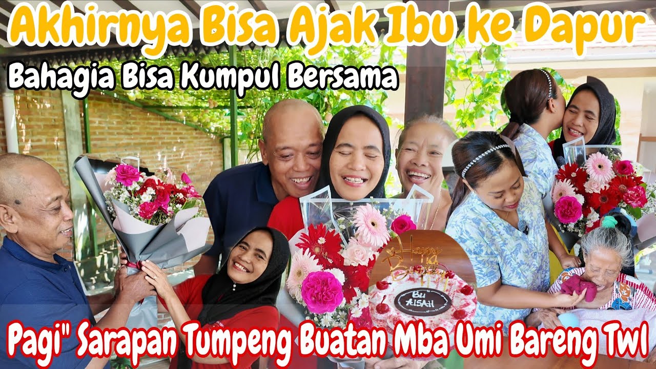 AJAK IBUKU KE DAPUR MERAYAKAN ULTAH BU AISAH‼️DAPAT SURPRISE TUMPENG NASI KUNING DARI MBA UMI