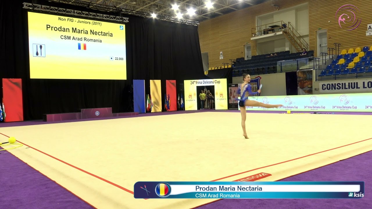 Prodan  Maria Nectaria  CSM Arad Romania  🎀 24th Irina Deleanu Cup2025 Non FIG   Juniors #rhythmicg