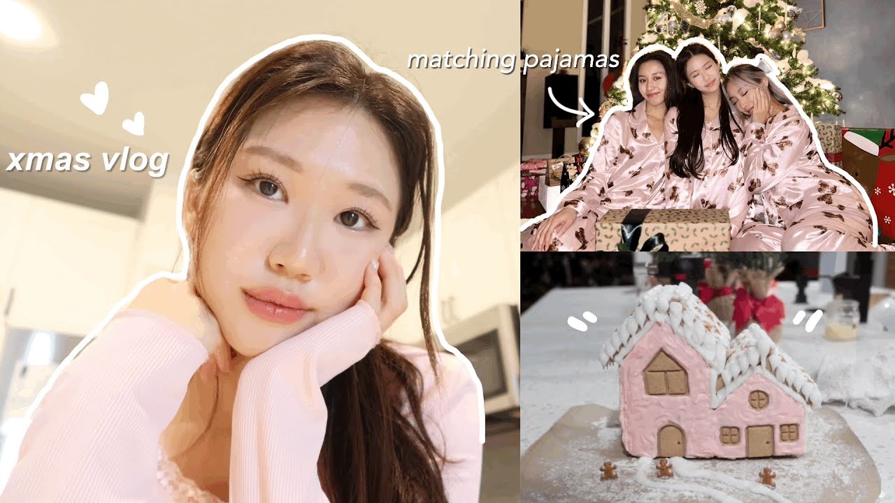 Christmas vlog // best friends, learning K-pop dances, matching pjs, gifts, travel
