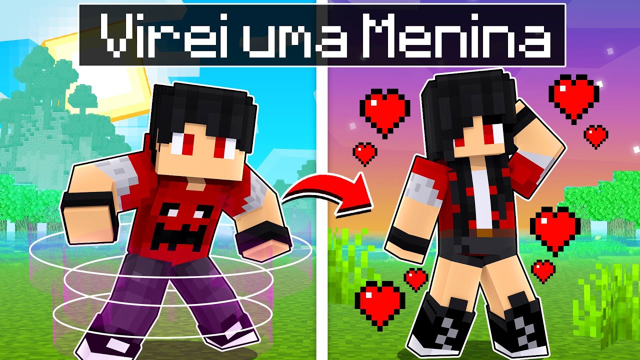 P3DRU virou uma MENINA POR 24 HORAS no Minecraft