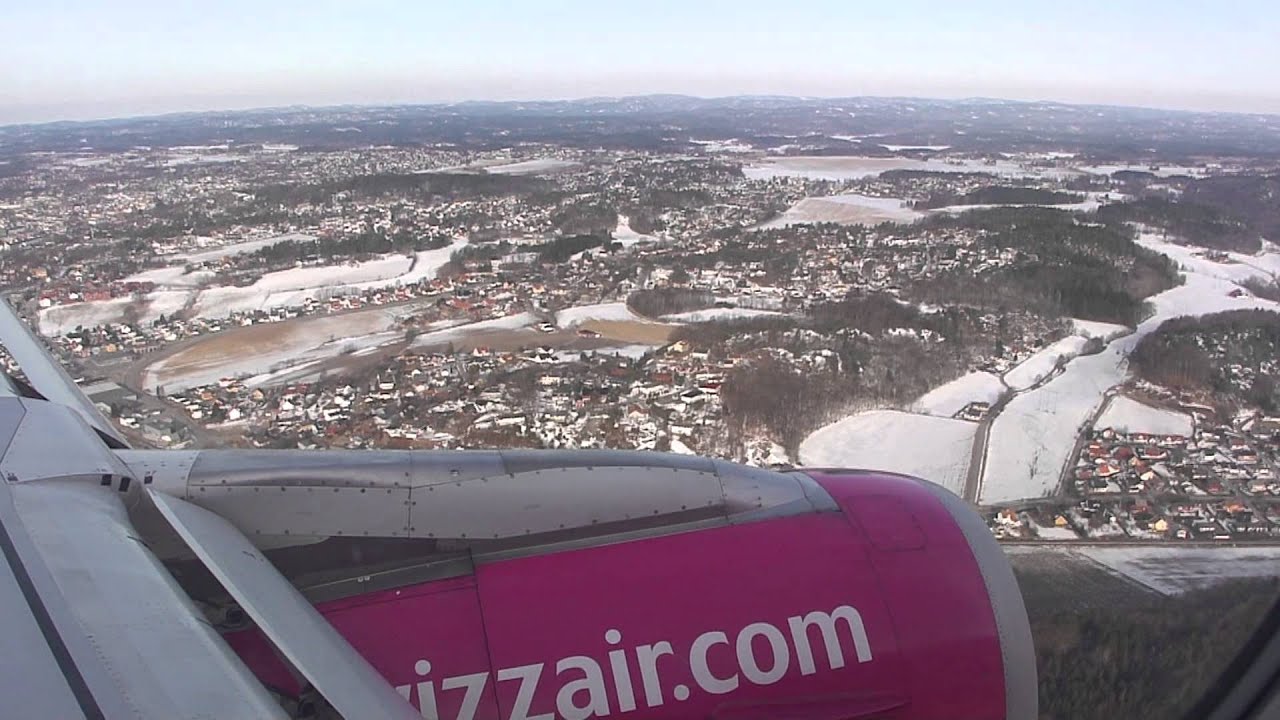 Lądowanie Wizz Air Oslo ( Sandefjord  - Lufthavn - Torp  Airport )