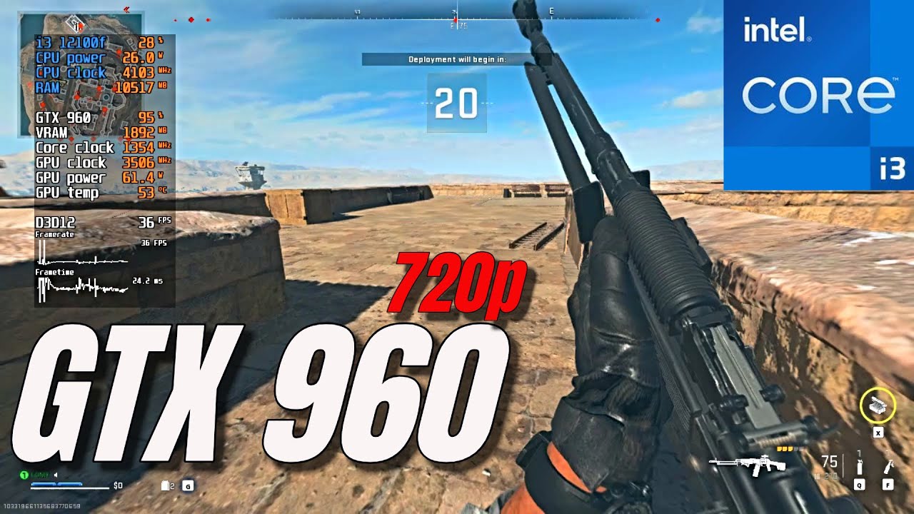 GTX 960 - Warzone 2.0 - 720p - Custom Settings