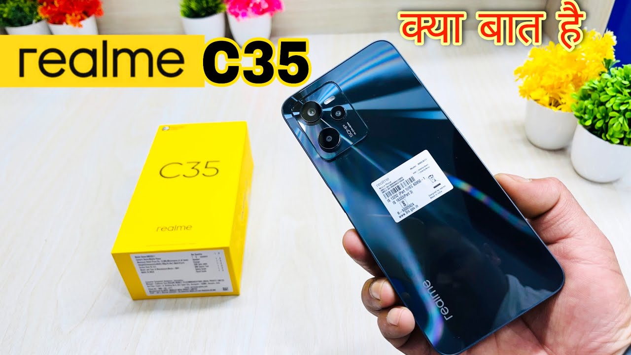 Realme C35 RMX3511 Glowing Black Unboxing & Review || Fingerprint || Face Unlock test in Hindi