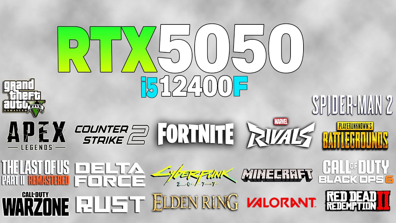 RTX 5050 + i5 12400F - Test in 18 Games