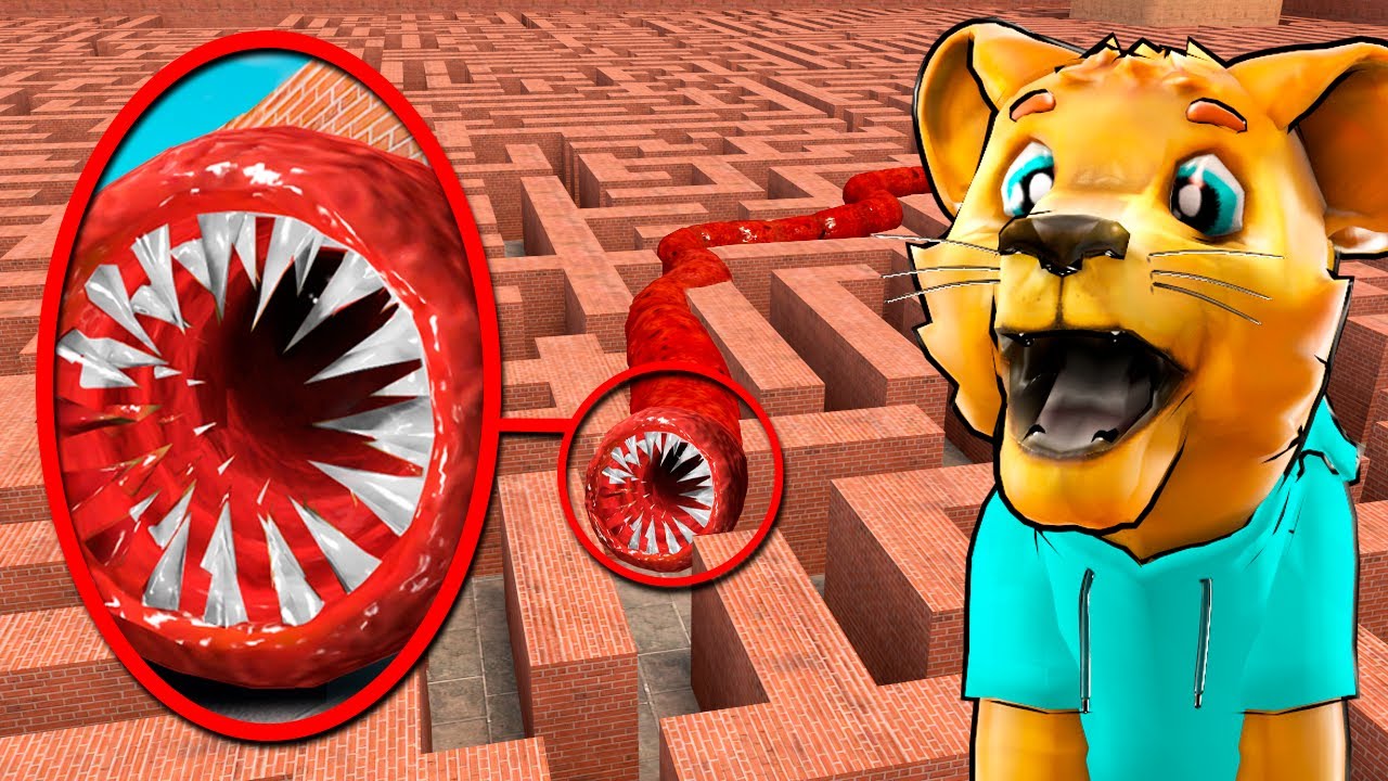 Can SUPER WORM find me in a MAZE?! (Gmod Sandbox)