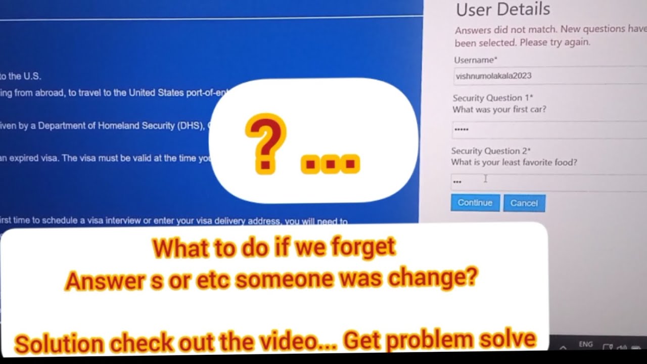 How to Recover Security Answers Back if Forgot Answers in F1 CGI Portal(All Type of visa)