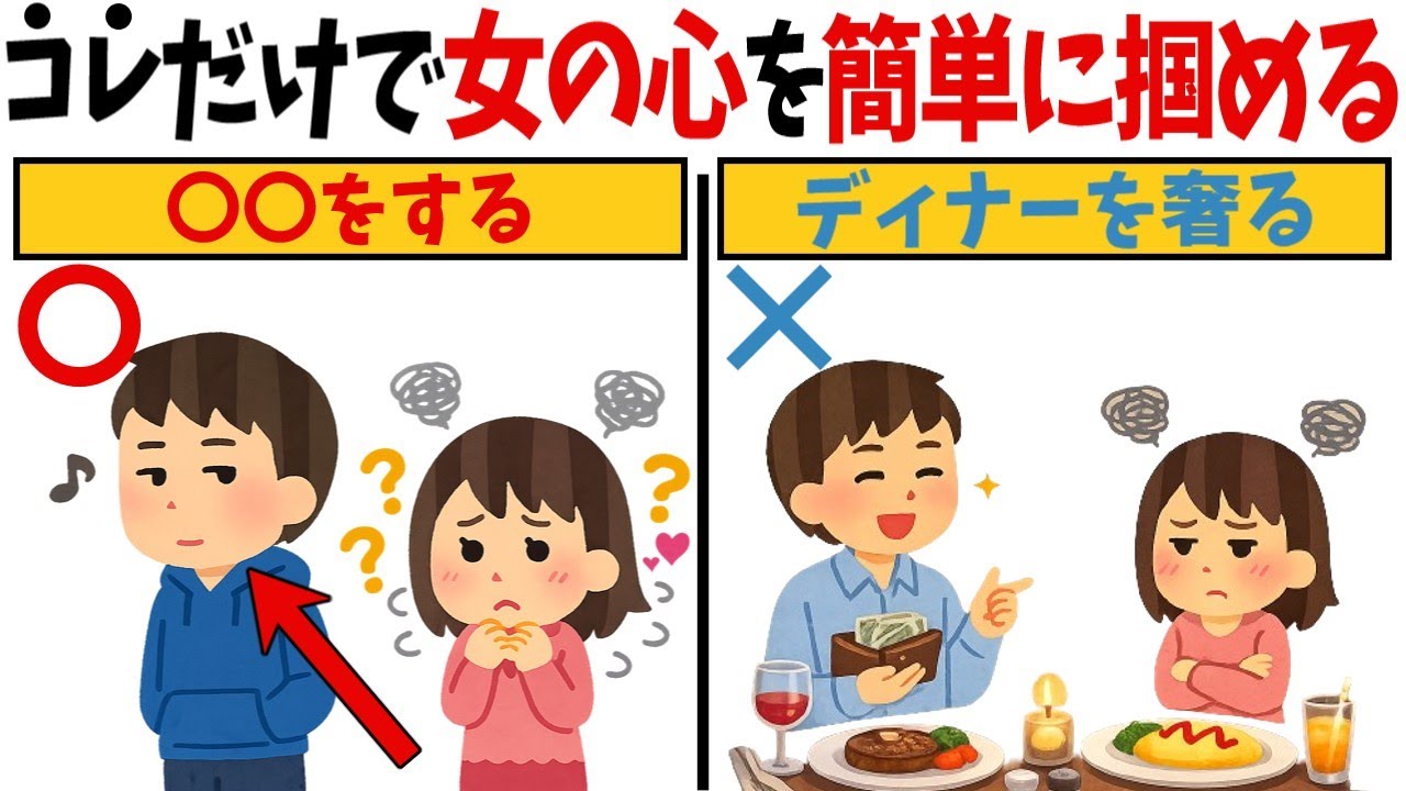 【超有益】たったコレだけで相手の心をあっさり掴めます【恋愛心理学/恋愛雑学】