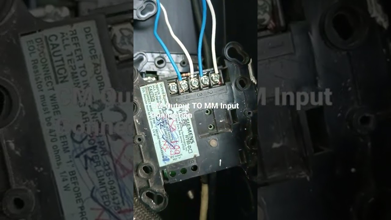 Control Module Output to Monitor Module Input Connection