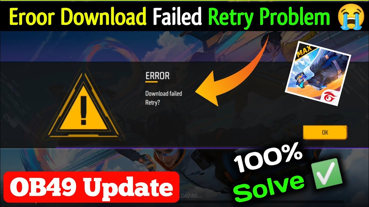 Free Fire max Error Download failed retry | Error Download failed retry problem solve 2025