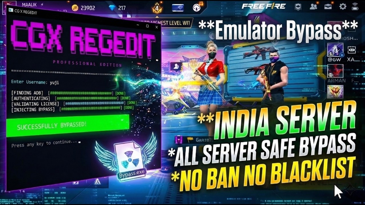 INDIA AND ALL SERVER SAFE EMULATOR BYPASS 💻 | 100% SAFE AND ANTIBAN | BLUESTACKS / MSI ✅
