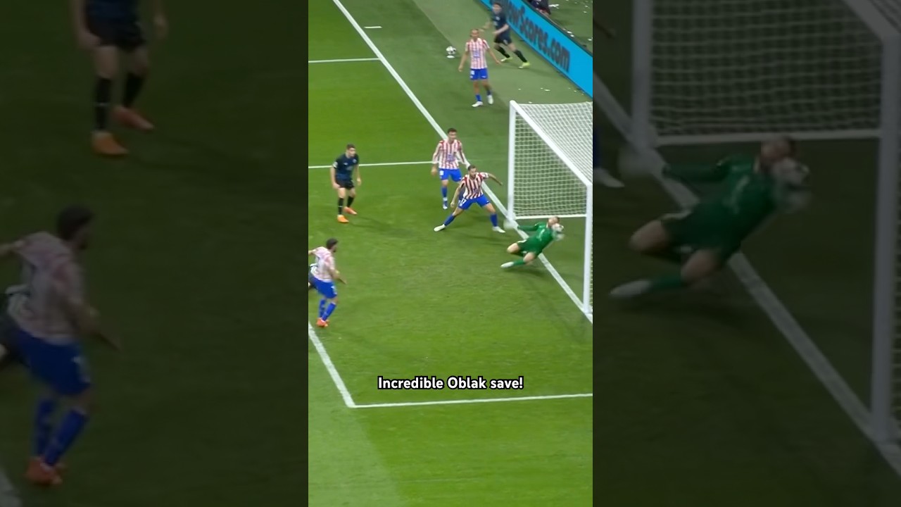 BIG save from Oblak! 🤯