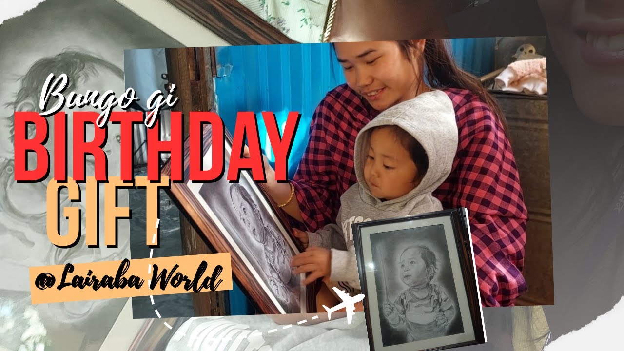 BUNGO GI BIRTHDAY GIFT PIRURE  @Lairabavlog  @LAIRABA WORLD  #drawing #vlog