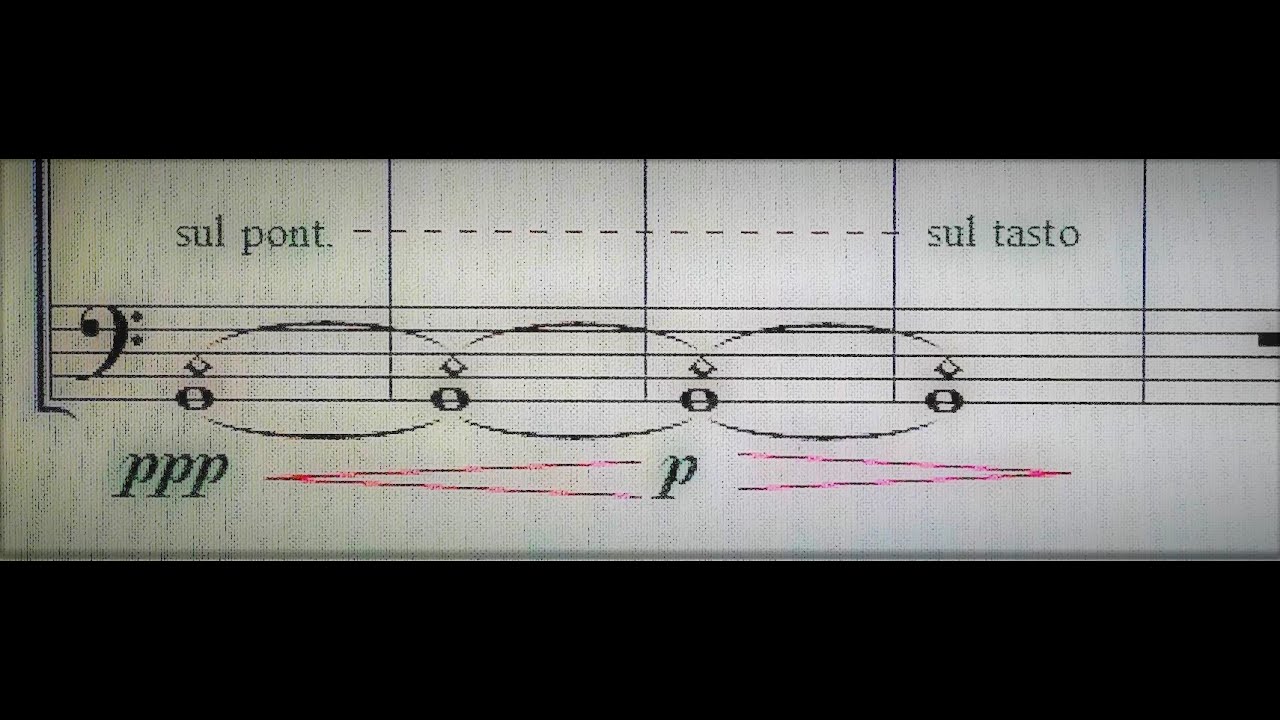 harmonics and ponticello cello demo