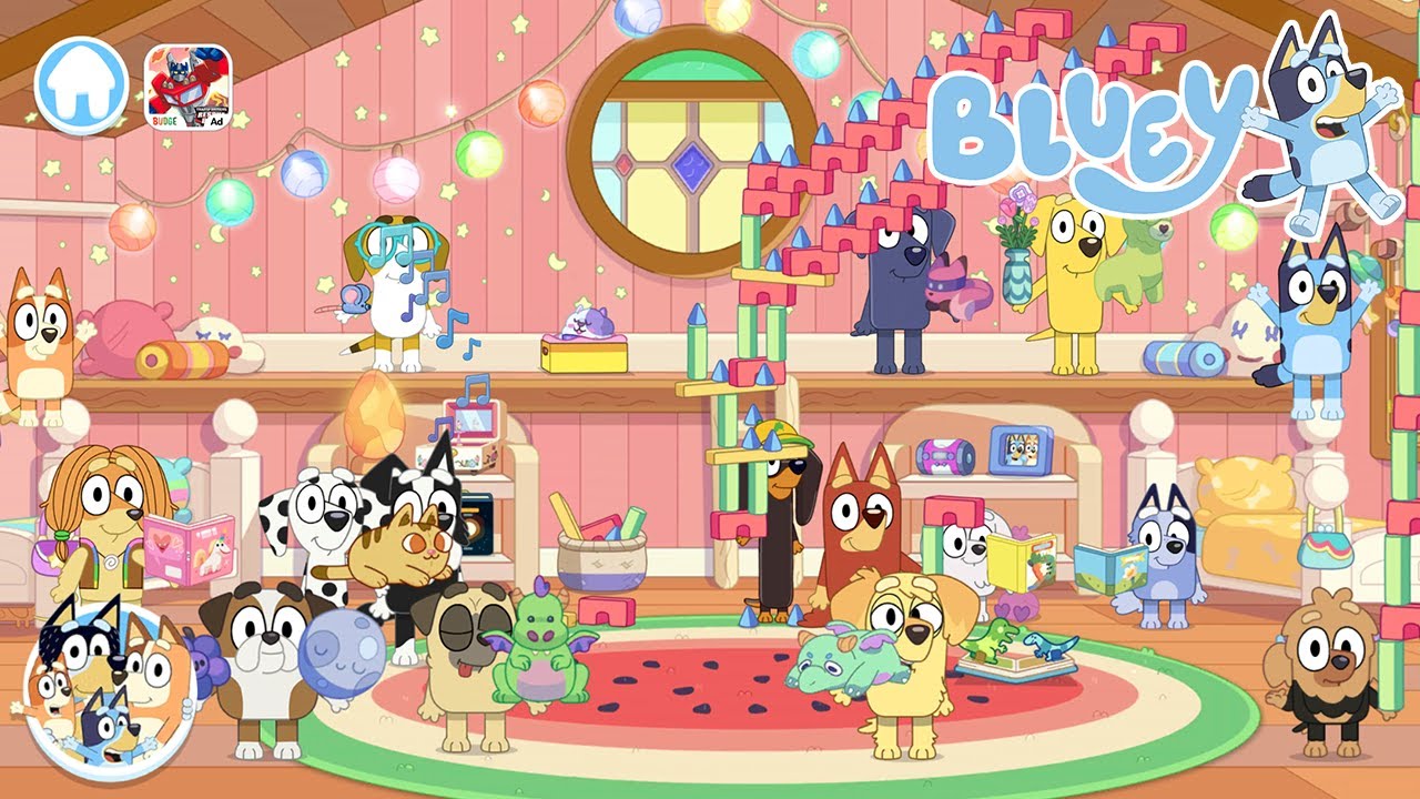 🌈🌈Let's Play Bluey The Videogame! Imagine And Create Forms With Wood Cubs | Bluey & Bingo 🌈🌈