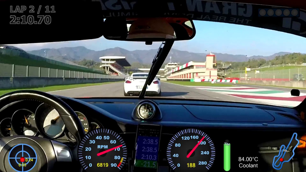 29.10.2016 Mugello Pistenclub Porsche 997 GT3 onboard Telemetrie