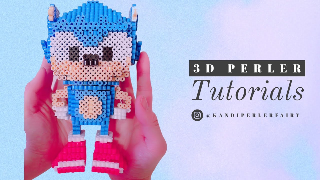 3D Perler Beads - SONIC THE HEDGEHOG