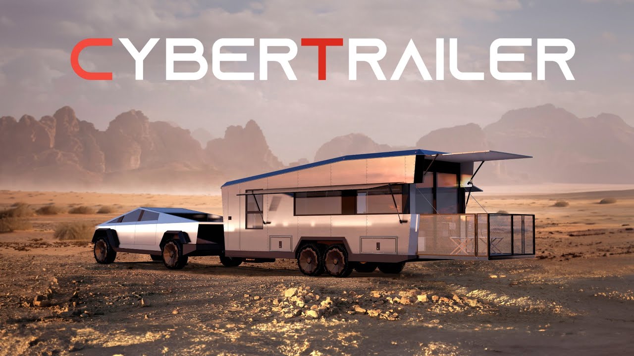 New Living Vehicle CyberTrailer Turns Tesla Cybertruck Into a Solar Powered Home
