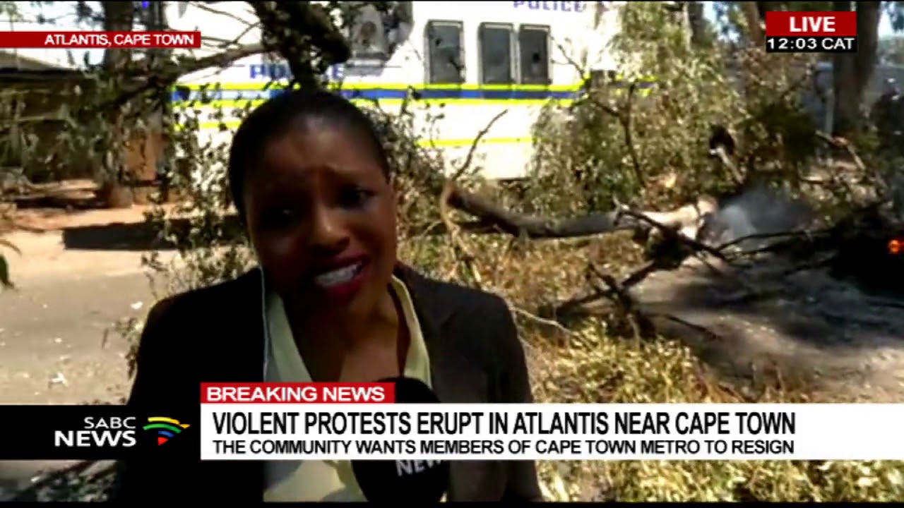 The protest in Atlantis turns violent