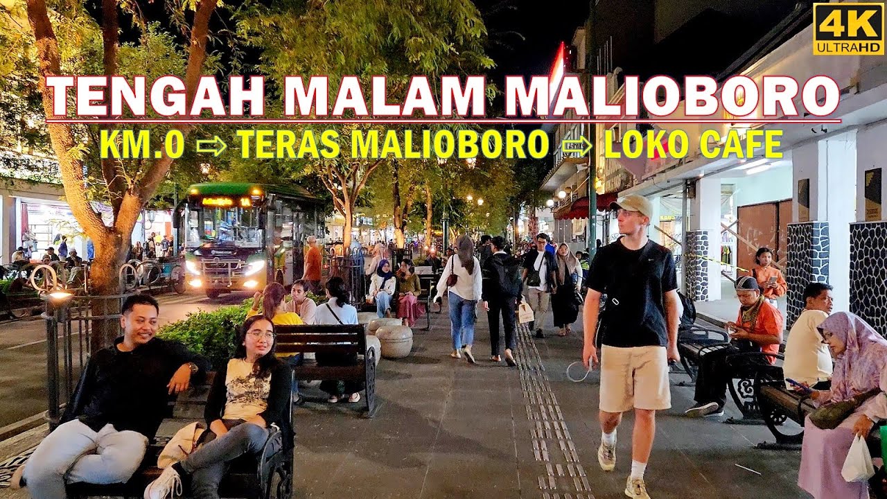 Jelang Tengah Malam di Malioboro Yogyakarta❗Perwalkingan dari Titik Nol Yogya → Teras Malioboro 2