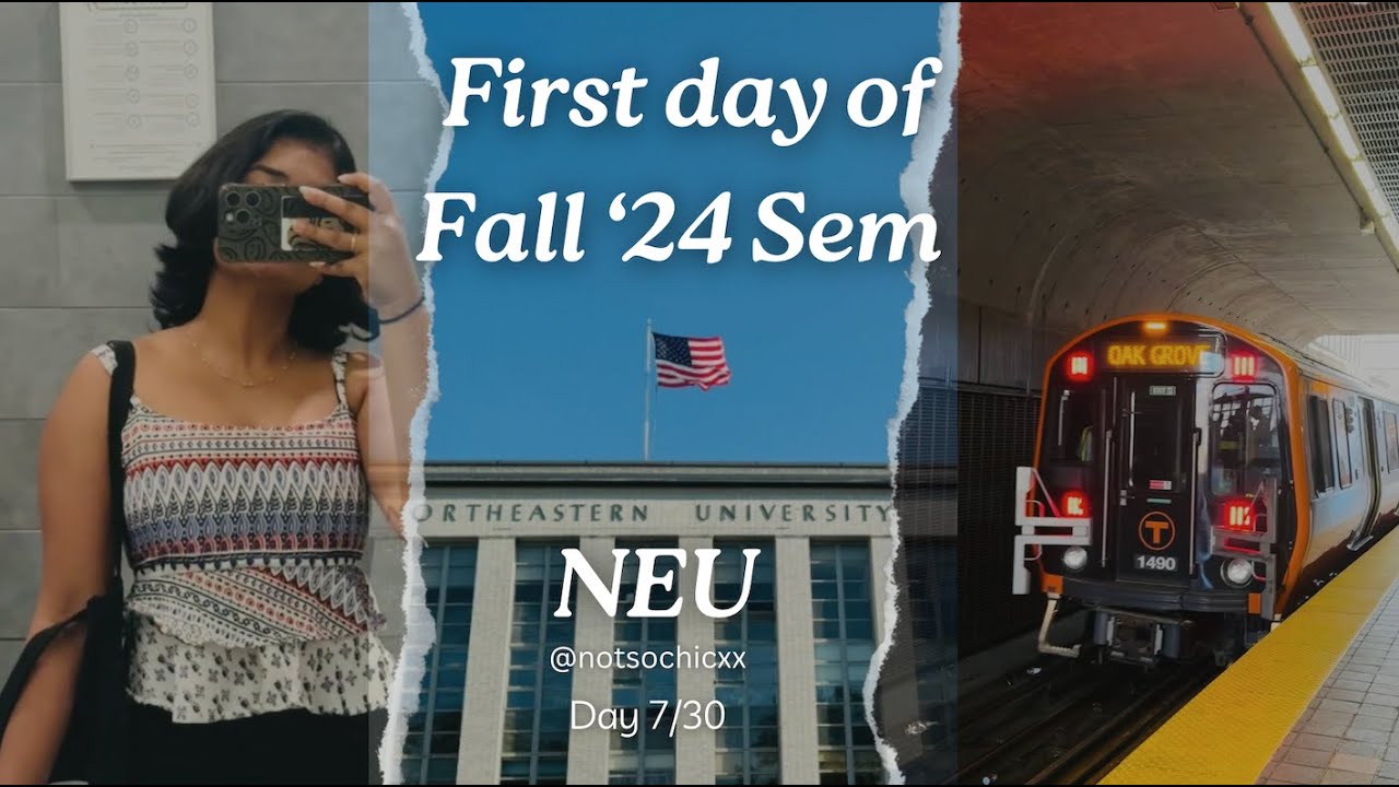 30 Day - Daily Vlog Challenge | Day 7/30 | Northeastern University | 1st day Experience | Fall '24