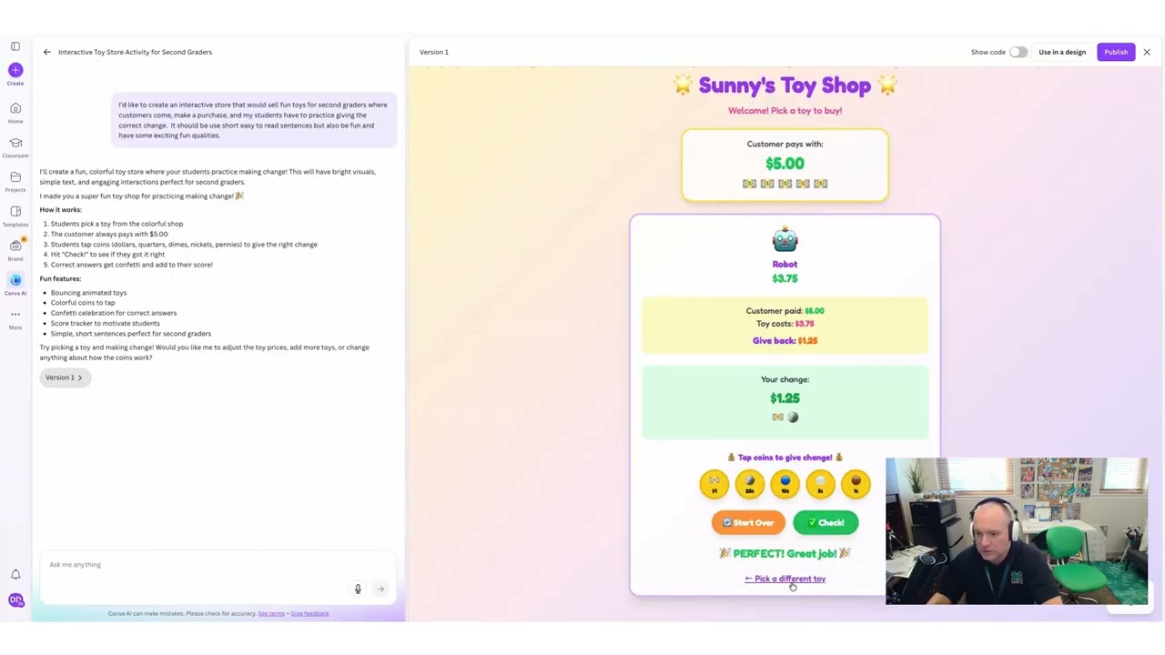 Games and Interactive Learning in Canva