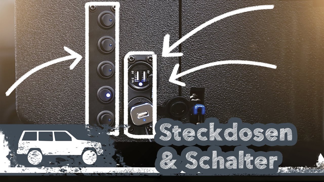 Offroad Camper Ausbau #06 | Schalter & Steckdosen für Campingküche | JEEP CHEROKEE XJ OVERLAND | 4x4