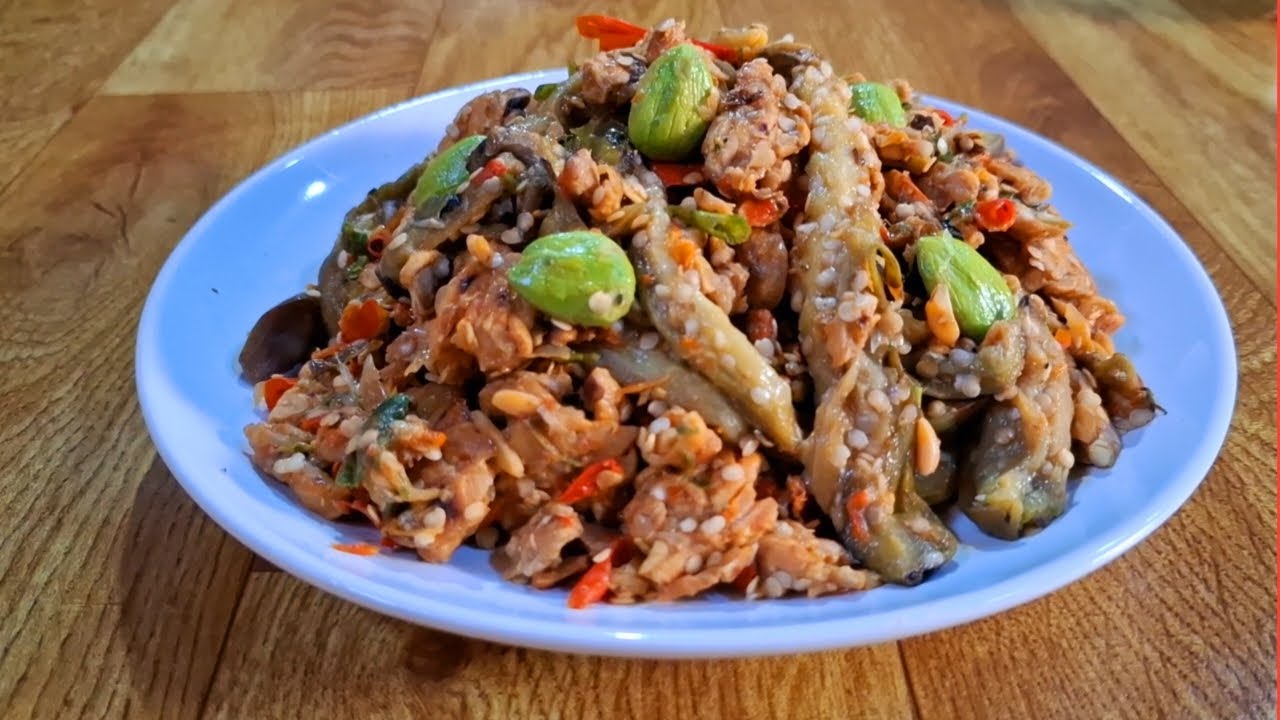 PADAHAL CUMA DI BAKAR DAN DI GARANG❗️TAPI SIAP MASAK NASI BANYAK.RESEP SAMBAL TERONG  TEMPE BAKAR❗️