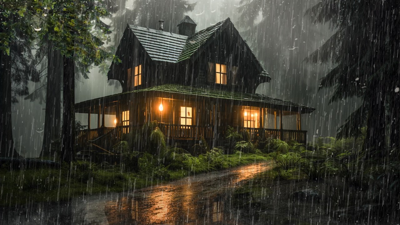 Rain Sounds for Sleeping 10 Hours | Heavy Rain All Night for Insomnia Relief