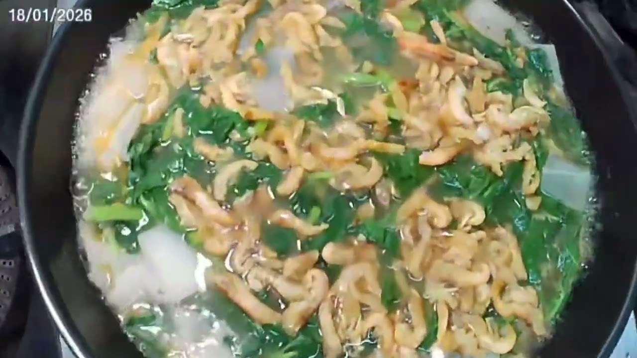 유채 보리새우 된장국 시금치 국만큼 너무 맛있어요