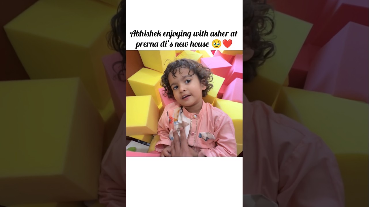 Abhishek enjoying with asher at prerna di’s new house 🥹❤️ @Triggered Insaan #liveinsaan #shorts