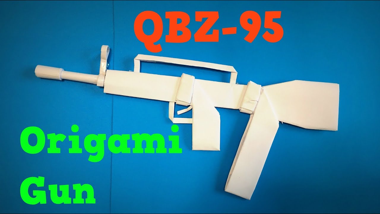 Оригами Пистолет | Как сделать бумажный пистолет QBZ-95 из PUBG MOBILE