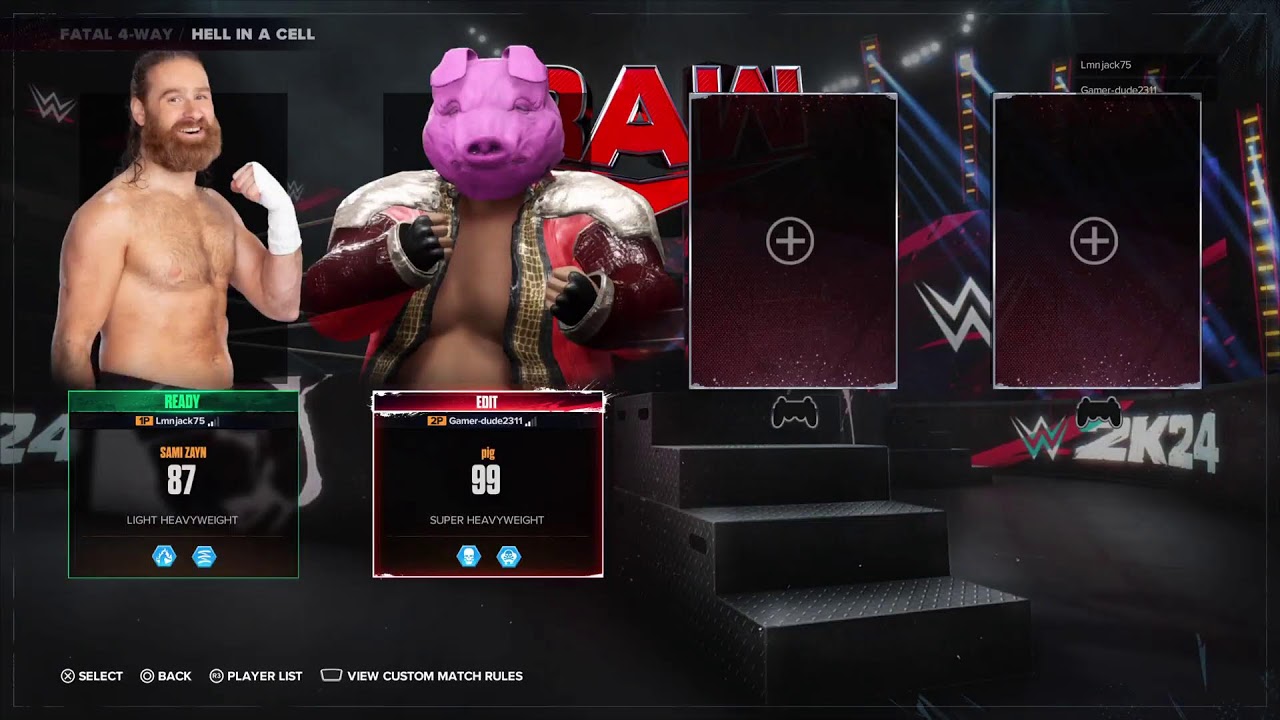 Playing WWE 24 on the ps5 Online With friends