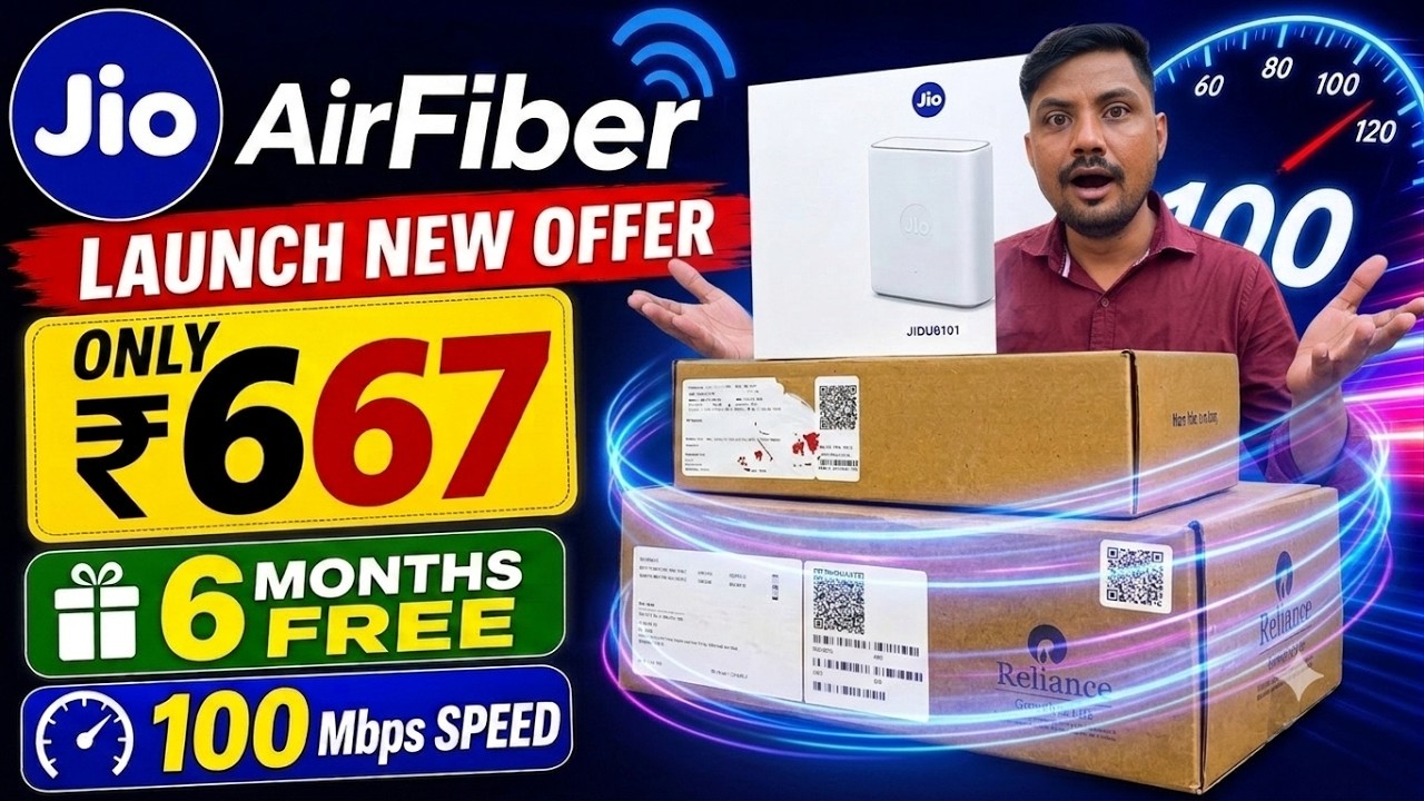 Jio AirFiber New Offer 2026 🔥 Only ₹667 + 6 Months FREE | Old & New Customer Full Details