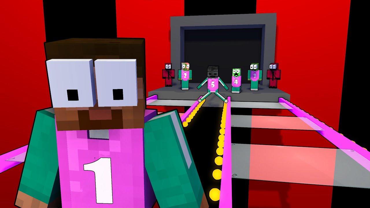 SQUID GAME GLASS BRIDGE & MARBEL GAME | Platabush Animation