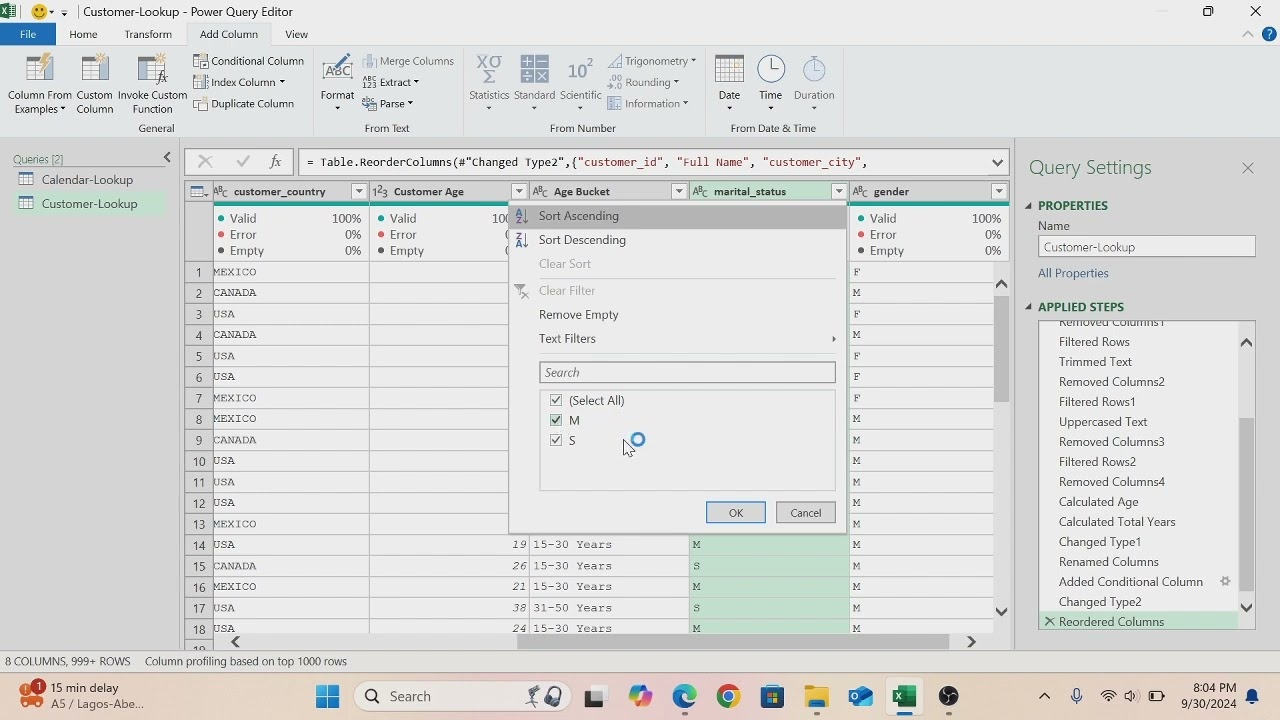 Clean & Transform Raw Data in Excel | ETL Process for Customer Analysis