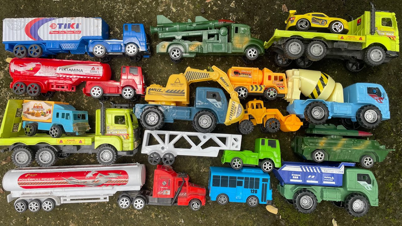 truk dump,truk kontainer,excavator,mobil perang,truk pertamina,truk towing