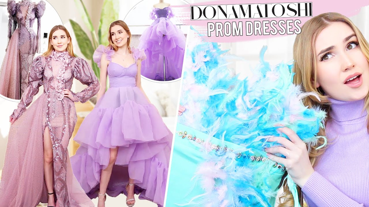 TRYING ON DONA MATOSHI PROM DRESSES !! + Giveaway !! *princess dresses*