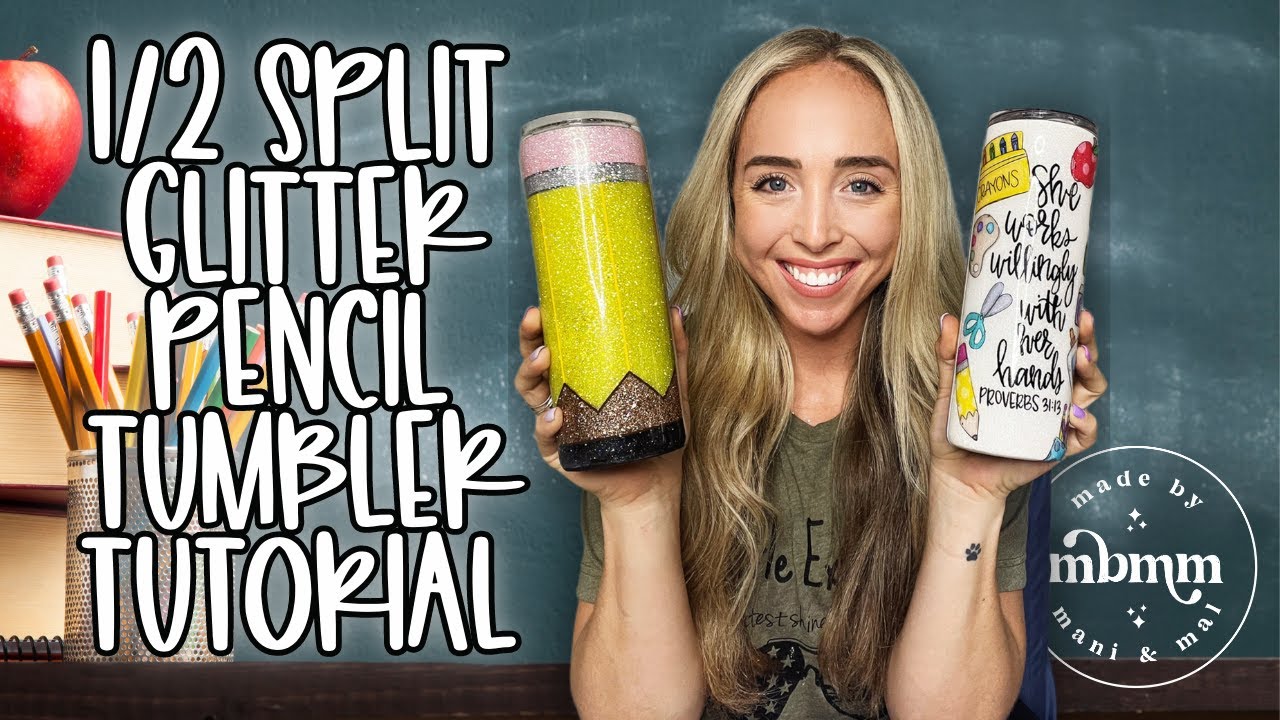 Split Glitter Pencil Tumbler Tutorial + Exciting Announcement!